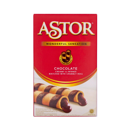 AstorCreamyChocolateWaferRolls40g